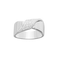 Bague en Argent avec oxyde de zirconium blanc