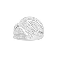 Bague en Argent avec oxyde de zirconium blanc