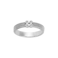 Bague en Argent avec oxyde de zirconium blanc