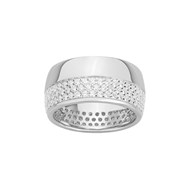 Bague en Argent avec oxyde de zirconium blanc