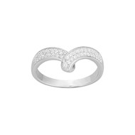 Bague en Argent avec oxyde de zirconium blanc