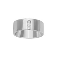 Bague en Argent avec oxyde de zirconium blanc