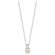 Collier mono-motif en Argent avec perle d'eau douce blanc