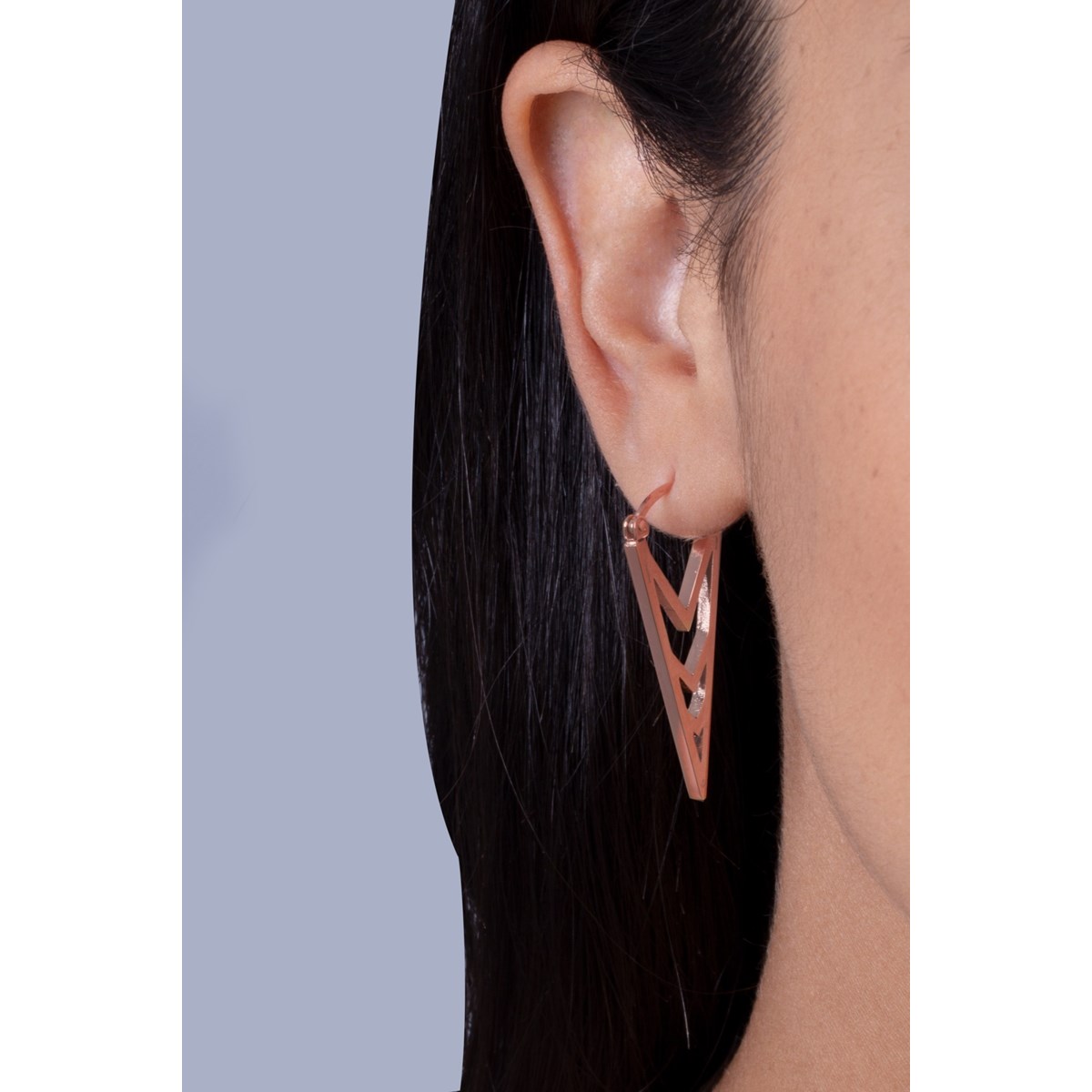 Boucles d'oreilles pendantes en Acier - vue 2