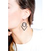 Boucles d'oreilles pendantes Gabriella en Acier - vue V2
