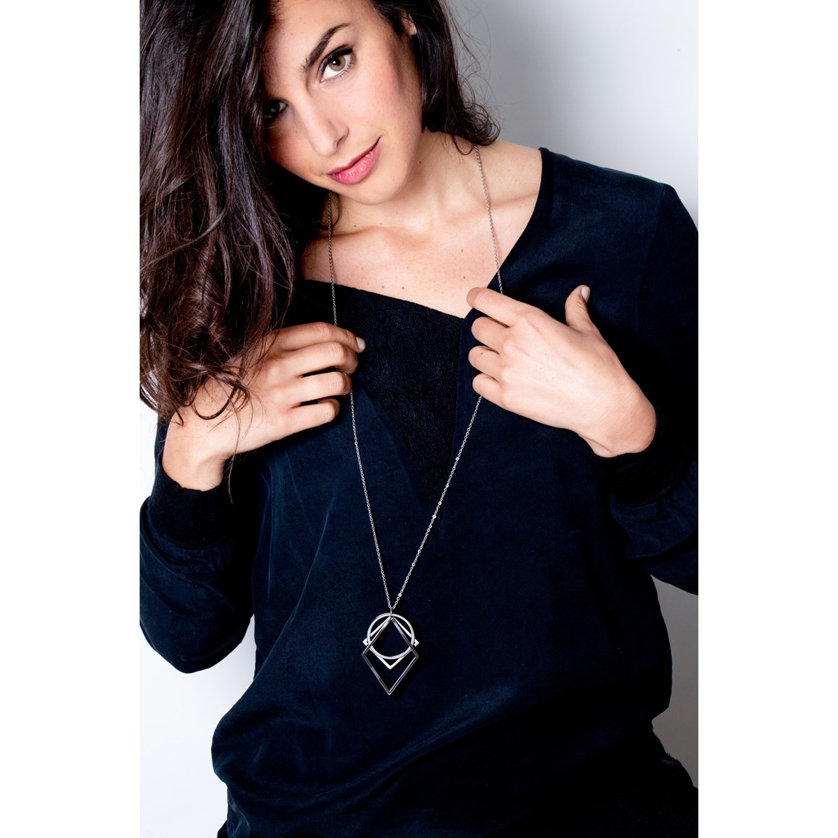 Collier Gabriella en Acier - vue 3