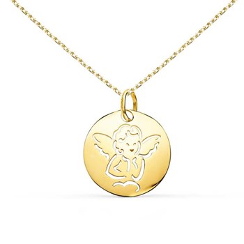 Médaille Ange Or Jaune - Chaîne Dorée