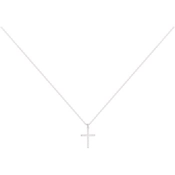 Necklace in Silver with white zirconium oxide