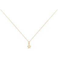 Collier en Plaqué Or avec oxyde de zirconium blanc
