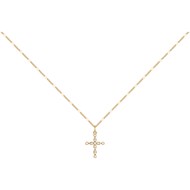 Collier en Plaqué Or avec oxyde de zirconium blanc