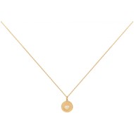Collier en Plaqué Or avec oxyde de zirconium blanc