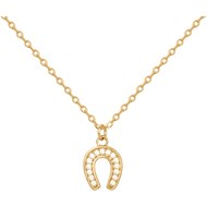 Collier en Plaqué Or avec oxyde de zirconium blanc