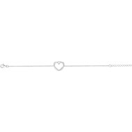 Bracelet souple mono-motif en Argent avec oxyde de zirconium blanc
