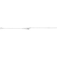 Bracelet souple mono-motif en Argent avec oxyde de zirconium blanc