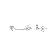 Boucles d'oreilles puces en Argent avec oxyde de zirconium blanc