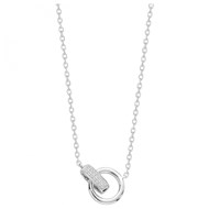 Collier mono-motif en Argent avec oxyde de zirconium blanc