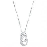 Collier mono-motif en Argent avec oxyde de zirconium blanc