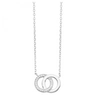 Collier mono-motif en Argent avec oxyde de zirconium blanc