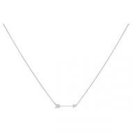 Collier mono-motif en Argent avec oxyde de zirconium blanc