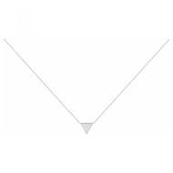 Collier mono-motif en Argent avec oxyde de zirconium blanc