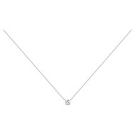 Collier mono-motif en Argent avec oxyde de zirconium blanc