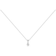 Collier mono-motif en Argent avec oxyde de zirconium blanc