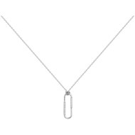 Collier mono-motif en Argent avec oxyde de zirconium blanc