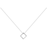 Collier mono-motif en Argent avec oxyde de zirconium blanc