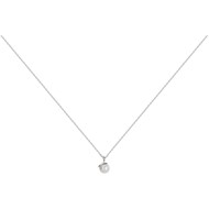 Collier mono-motif en Argent avec perle d'eau douce blanc