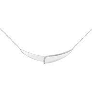 Collier mono-motif en Argent avec oxyde de zirconium blanc