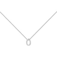 Collier mono-motif en Argent avec oxyde de zirconium blanc