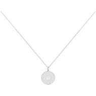 Ketting met één patroon van zilver en witte zirkoonoxide