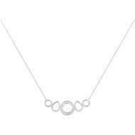 Collier mono-motif en Argent avec oxyde de zirconium blanc