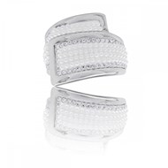 Superbe Bague Femme Ornée Perles Zirconium