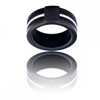 Magnifique Bague Anneau Homme Acier Noir - vue V1