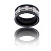 Spendide Bague Anneau Homme Acier Couleur Noir - vue V1