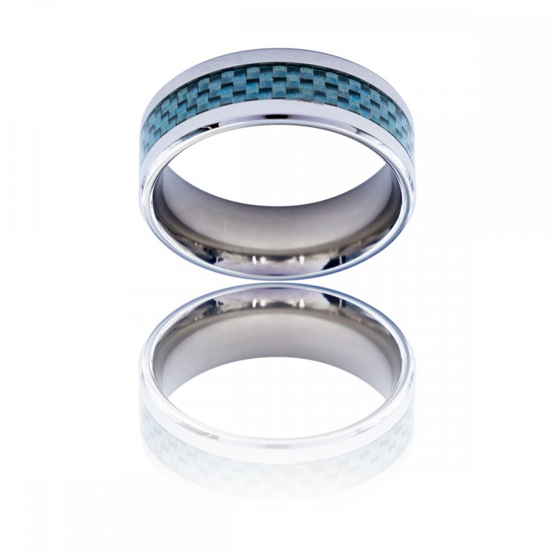 Bague Anneau pour Homme Acier Carbone