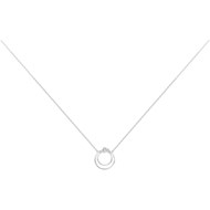 Collier mono-motif en Argent avec oxyde de zirconium blanc