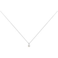 Collier mono-motif en Argent avec perle d'eau douce blanc
