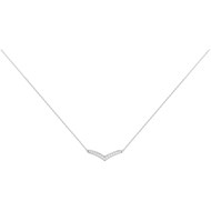 Collier mono-motif en Argent avec oxyde de zirconium blanc