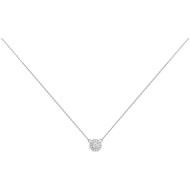 Collier mono-motif en Argent avec oxyde de zirconium blanc