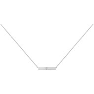 Collier mono-motif en Argent avec oxyde de zirconium blanc