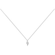 Collier mono-motif en Argent avec oxyde de zirconium blanc