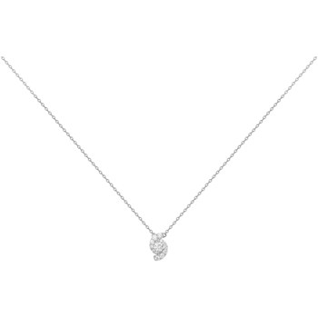 Ketting met één patroon van zilver en witte zirkoonoxide