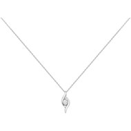 Collier mono-motif en Argent avec oxyde de zirconium blanc