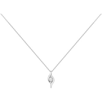 Ketting met één patroon van zilver en witte zirkoonoxide