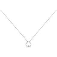 Collier mono-motif en Argent avec oxyde de zirconium blanc