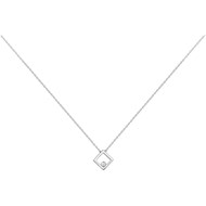 Collier mono-motif en Argent avec oxyde de zirconium blanc