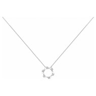 Collier mono-motif en Argent avec oxyde de zirconium blanc