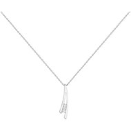 Collier mono-motif en Argent avec oxyde de zirconium blanc